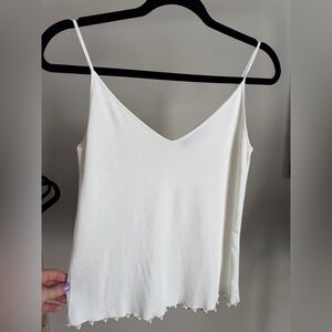 Zara White Camisole with Pearl Detail